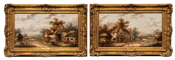 Georgina Lara, Pair of Village Scenes