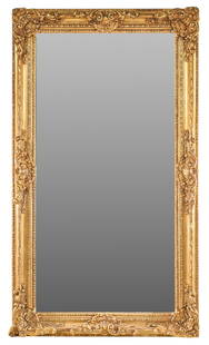 Louis XVI Style Mirror: Louis XVI style mirror with ornate carvings height 84 in. x width 48 in. x depth 4.5 in.&nbsp;