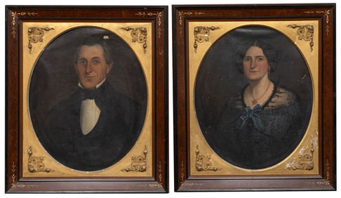 Pair of 19th C. American Portraits