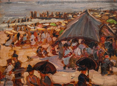 Theresa Bernstein, East Coast Beach Scene