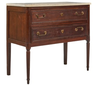 Marble Top Two-Drawer Dresser