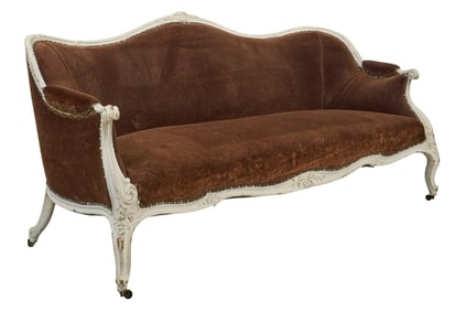 Vintage Velvet Upholstered Sofa