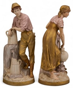 Pair of Royal Dux Peasant Figures