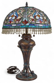 Tiffany Style Slag Glass Lamp