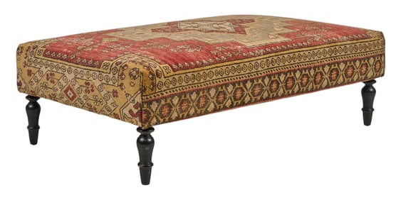 Large Kilim Upholstered Ottoman