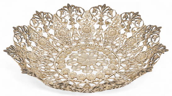 Gorham for Tiffany & Co. Sterling Silver Pierced Bowl: Gorham for Tiffany &amp; Co. sterling silver pierced bowl featuring floral pierced details, marked &quot;Gorham Sterling&quot; Diameter: 7 in.&nbsp; Total weight: 6.25 ozt Provenance: Property from th