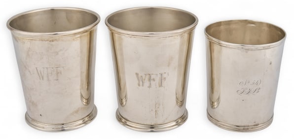 (3) Kirk & Son Sterling Silver Mint Julep Cups