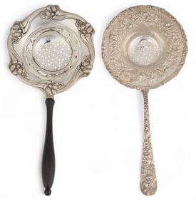 (2) Sterling Silver Tea Strainers