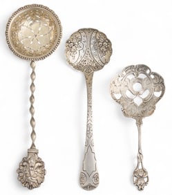 (3) Sterling Silver Decorative Serving Utensils