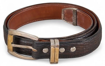 Curious George Black Cowhide Belt