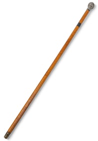 Vintage Weaponized Sterling and Brass Walking Stick