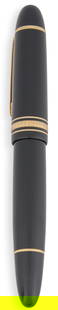 Large Montblanc Mesiterstruck Fountain Pen: Montblanc (German) fountain pen from &quot;Meisterstuck&quot; series, marked with name, series, and serial number &quot;EN2158171&quot; Provenance: Property from the collection of a San Antonio, Texas