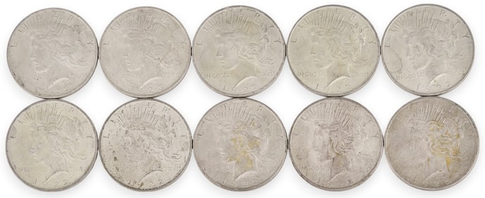 (10) Silver Peace Dollars