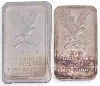(2) 5 ozt Fine Silver Bars