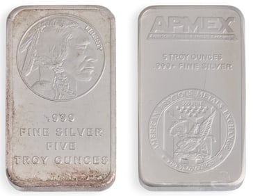(2) 5 ozt Fine Silver Bars