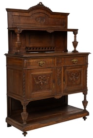 Antique Carved Wood Buffet