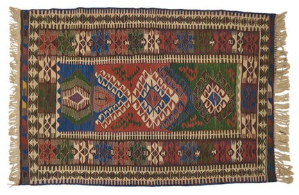 Vintage Handwoven Kilim Estate Rug, 6 ft. 10 in. x 4 ft. 4in.