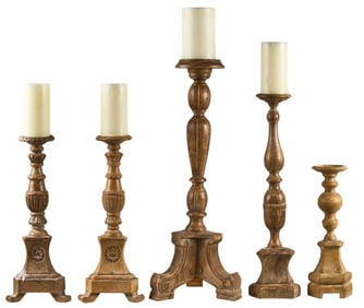 (5) Restoration Hardware Florentine Candlesticks