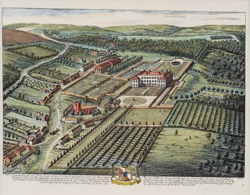 Londesborough Hall, Hand-Colored Engraving