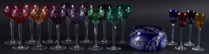 (18) Pieces of Clear to Cut Crystal