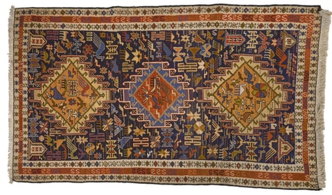Caucasian Kilim Rug, 6 ft. 6 in. x 3 ft. 11 in.