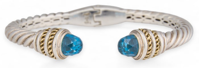 Lorenzo Sterling Silver Hinged Cuff