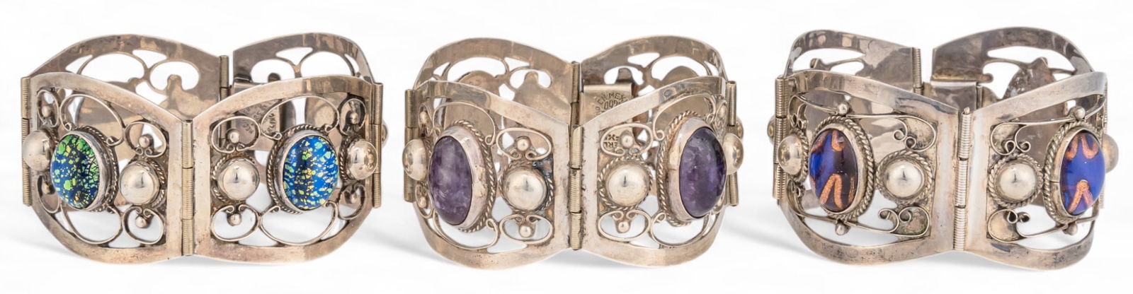 (3) Sterling Silver Bracelets (1 of 9)