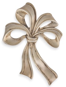 Sterling Silver Bow Brooch