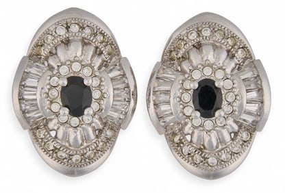 Sterling Silver Glass Stone Earrings
