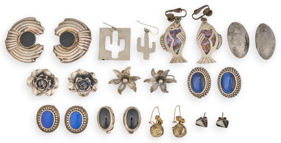 (11) Pairs Sterling Silver  Earrings