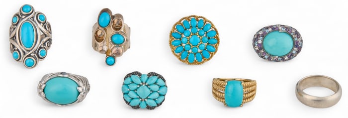 (8) Sterling Silver Rings