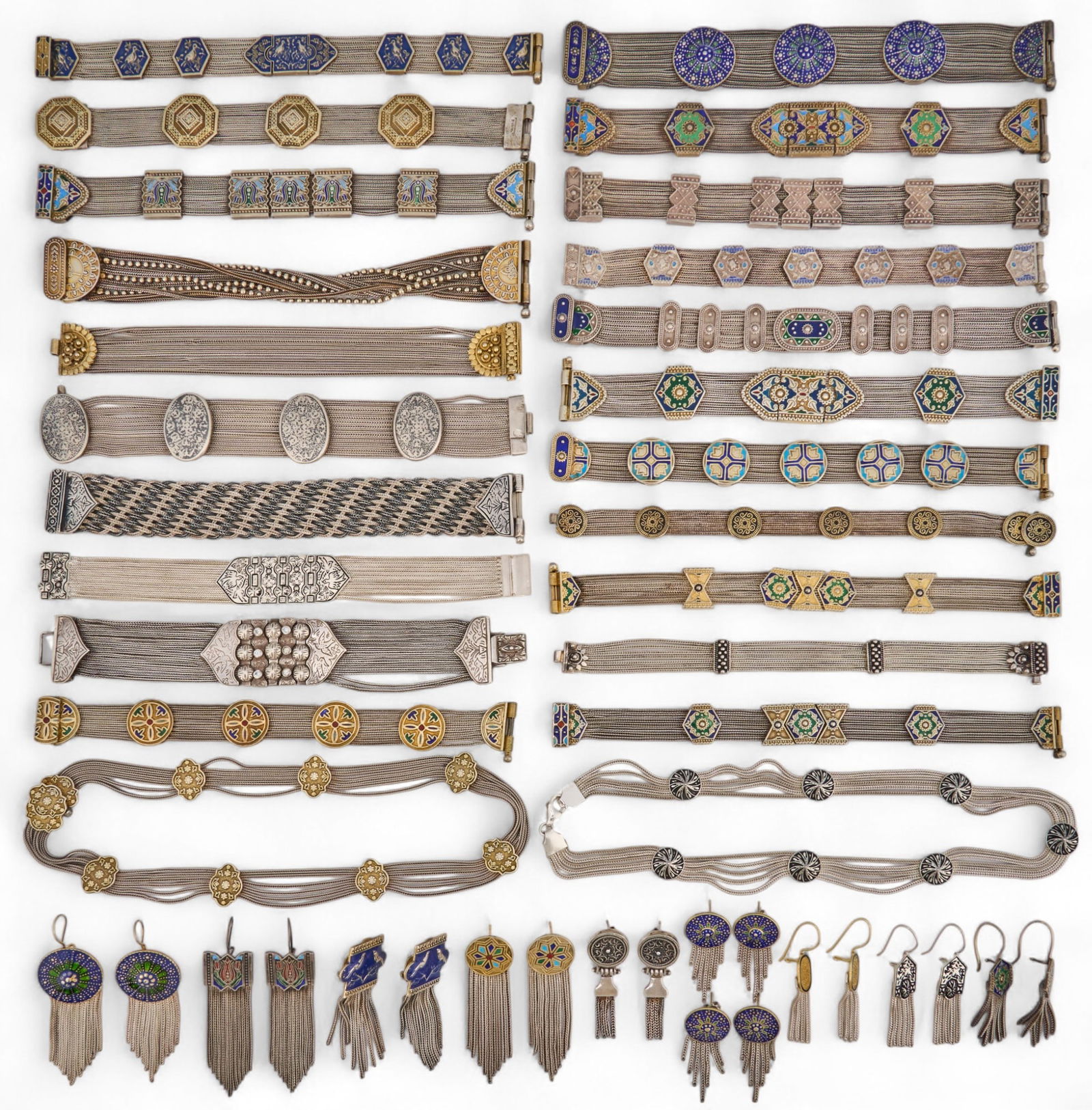 Large Collection of Sterling Silver Enamel Jewelry (1 of 9)