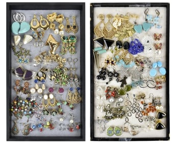 Collection of Costume Jewelry Earrings