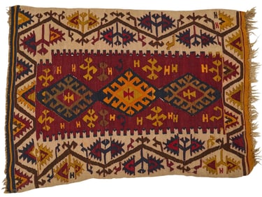 Antique Kilim Rug, 3 ft. 9 in. x 2 ft. 8 in.