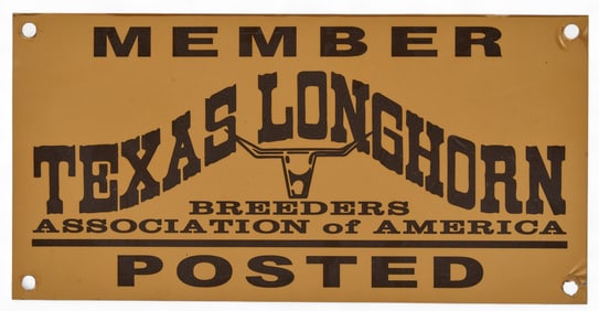 Texas Longhorn Breeders Assn. Member Sign