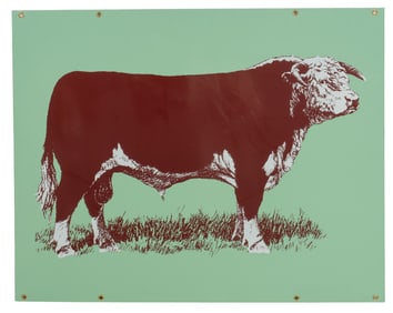 Texas Hereford Bull Sign