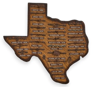 Texas-Shaped Barbed Wire Display