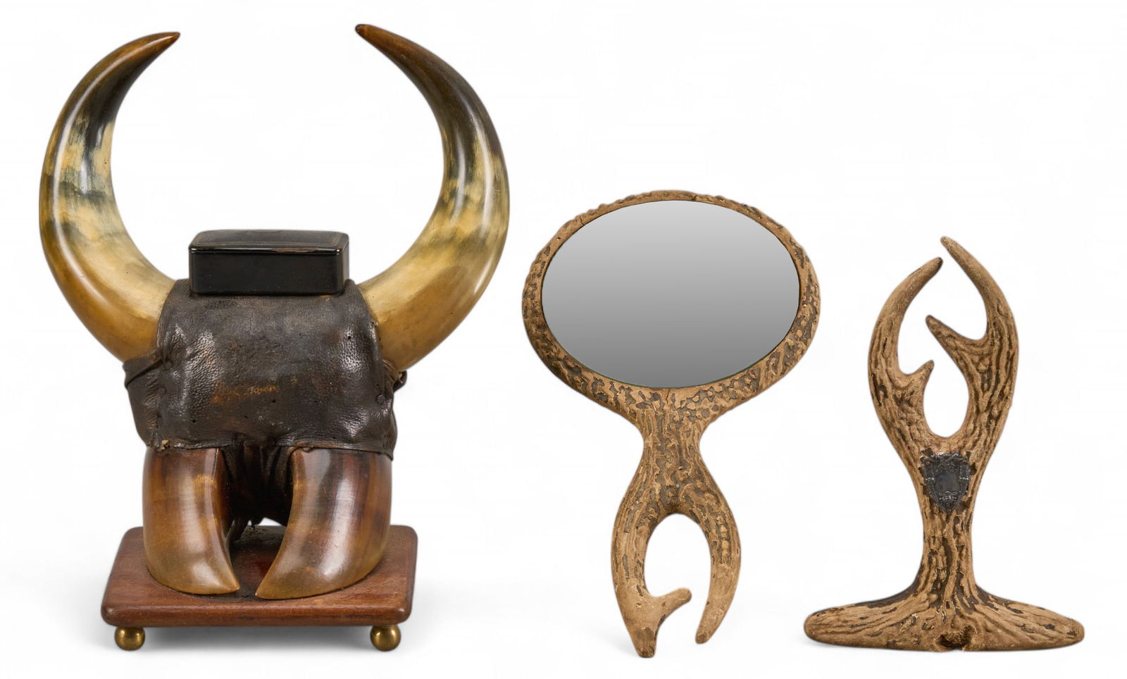 Novelty Horn Box, Mirror, and Sculpture (1 of 8)