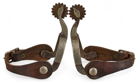 Pair of J.R. McChesney Gooseneck Pattern Spurs
