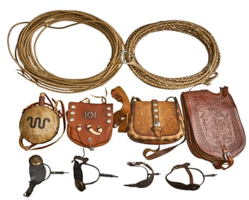 Lot of Leather Goods and Riding Gear