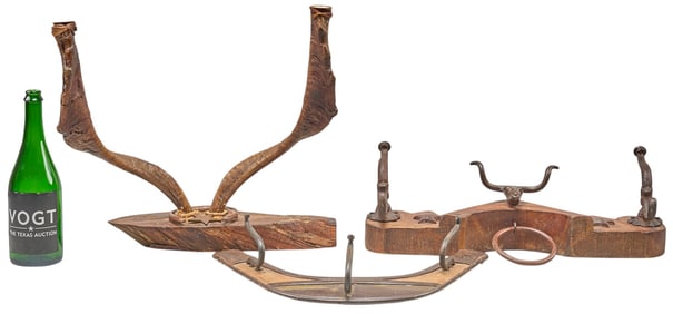Set of (3) Rustic Western Hat Holders