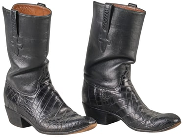 Lucchese Crocodile Roper Boots