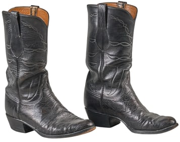 Lucchese Black Cowboy Boots