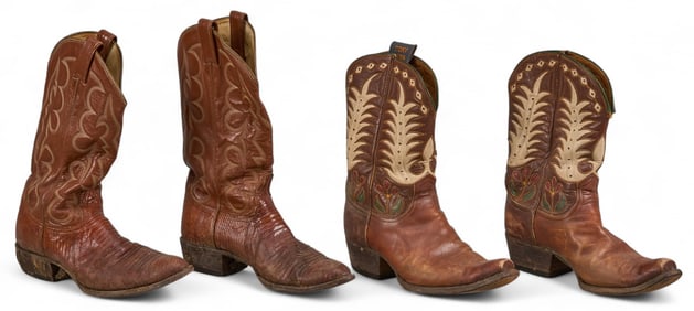 (2) Pairs of Vintage Cowboy Boots