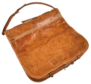Force Ten Tooled Leather Bag