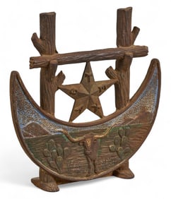 Texas Centennial Iron Boot Scraper