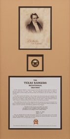 Texas Rangers 200th Anniversary Badge, Framed