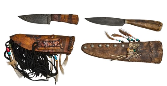 Pair of Custom Primitive Style Knives