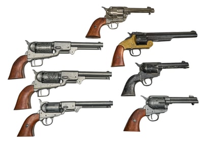 Lot of 7 Non-Firing Revolver Replicas