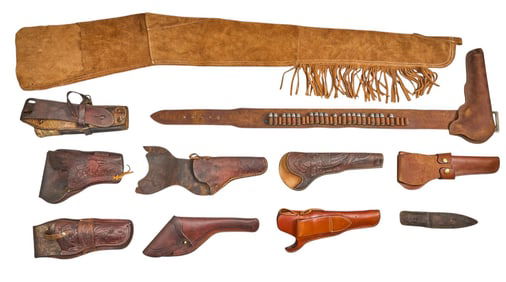 Lot of Leather Holsters and Accessories